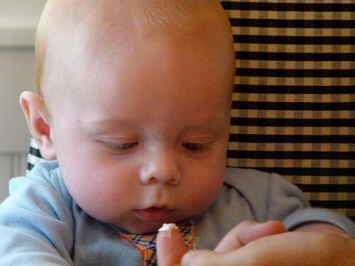 Jamisen's encounter with whipped cream Sept 2011
