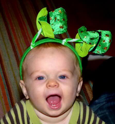 Jamisen dressed up for St. Patrick's Day P1070071