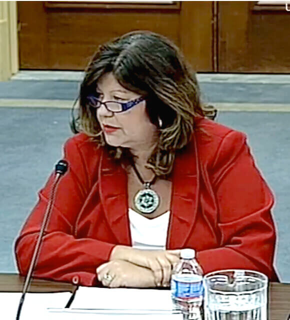 Debbie May of Wholesale Supplies Plus at a congressional hearing on cosmetic regulations debbie-may2