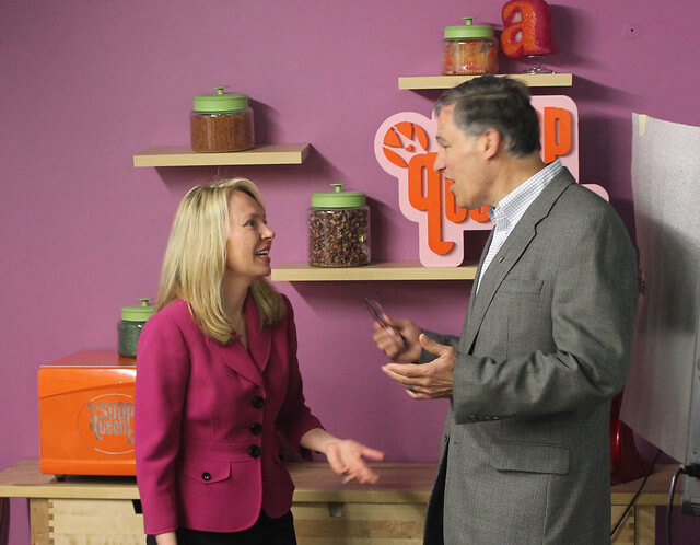 Anne-Marie and Jay Inslee in the Soap Queen Studio photo