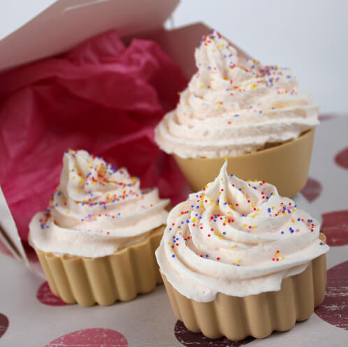 Soap cupcakes with frosting