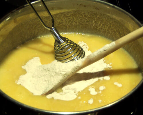 After adding flour After adding flour