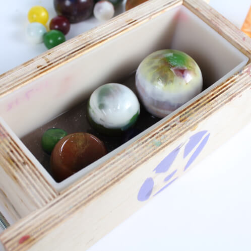 Spheres in mold