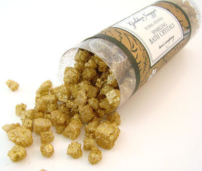 Gold nugget bath crystals
