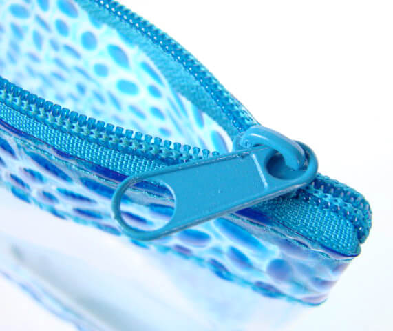 Blue makeup bags