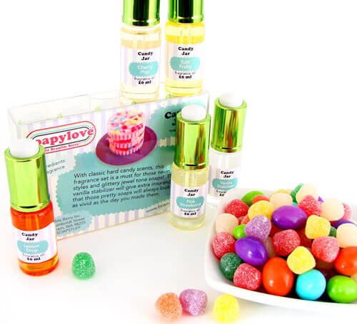 SoapyLove's Candy Jar fragrance set for soaps.