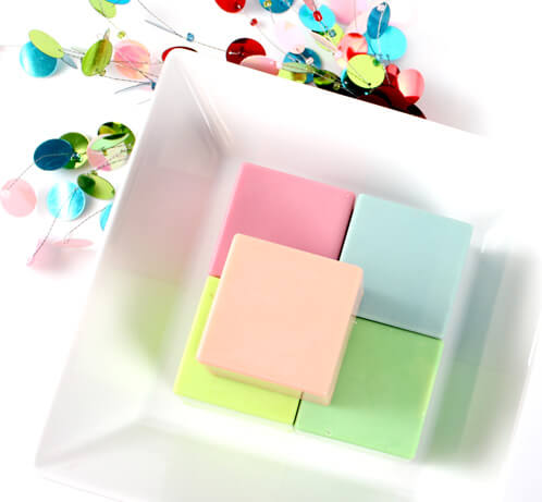 Colorful Christmas Cube Soap.