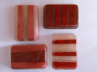 Testing red colorants in melt and pour soap