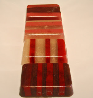 Testing red colorants in melt and pour soap