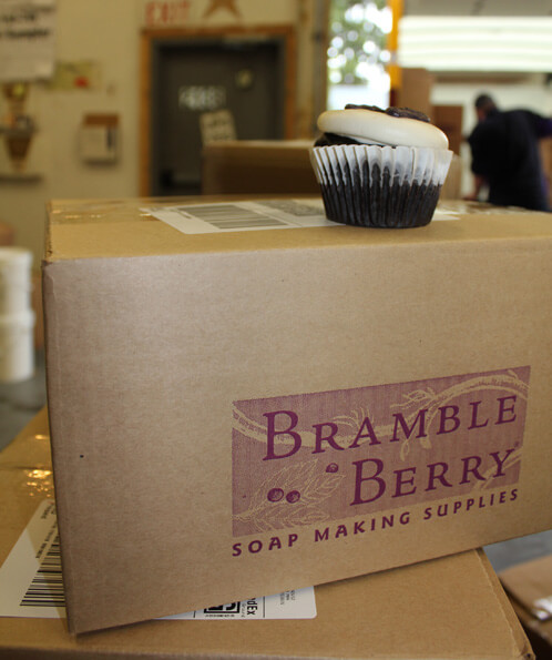 Cupcake on a box Cupcake on a box