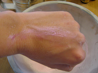 Testing talc-free body powder