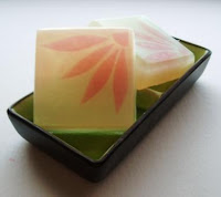 Sheer colours in melt and pour soap