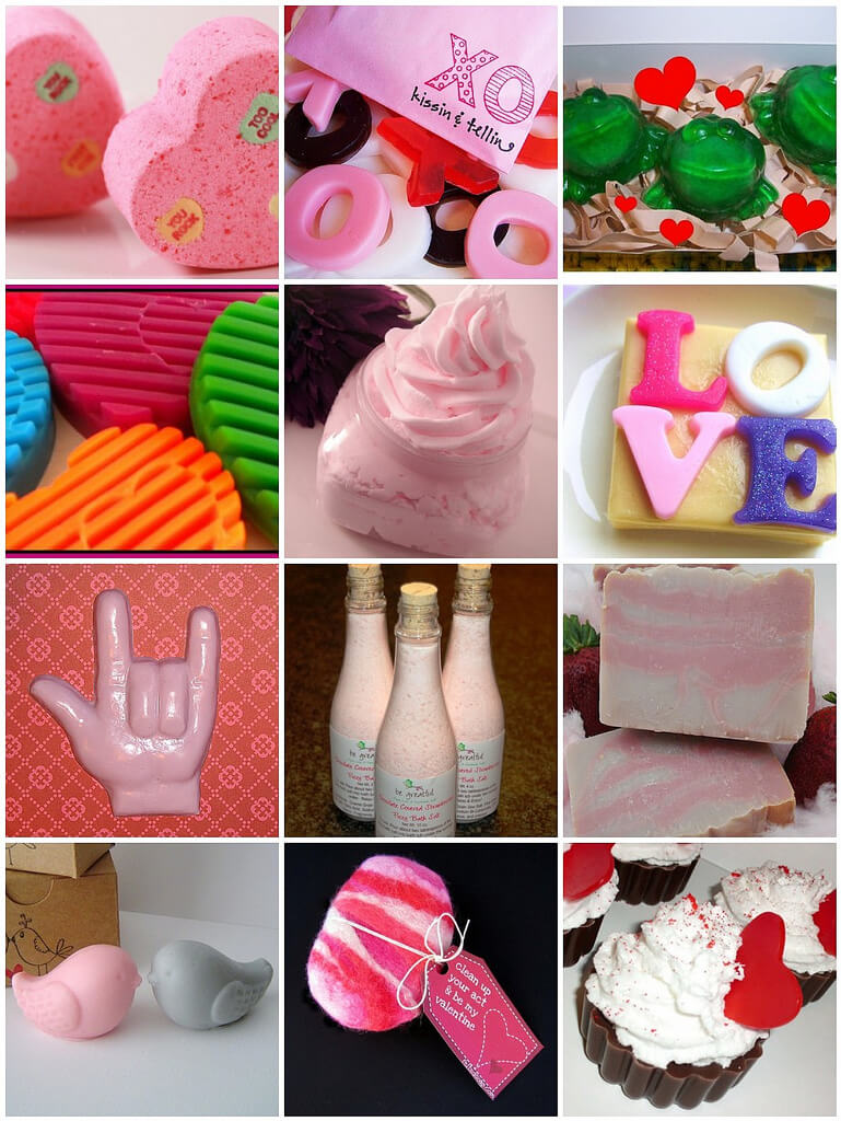 Valentine Soaps from Etsy