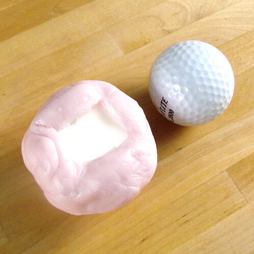 Custom molded golf ball soap