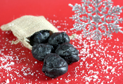 Lump of coal soap! Give the gift of "coal" this year with Coal Soap! It's easy to make, and looks super realistic.