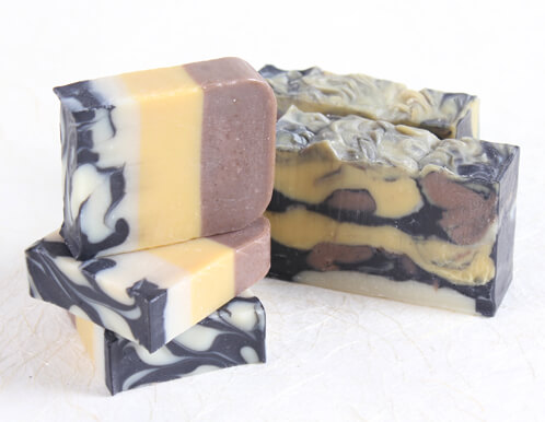 Leather cold process soap.