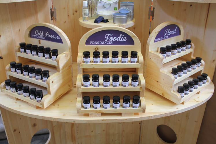 Food fragrances in the display.