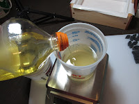 Alkanet swirled cold process soap
