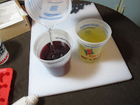 Alkanet swirled cold process soap