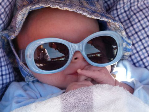 Jamisen in sunglasses.