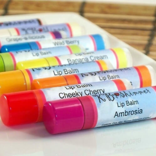 Colorful finished lip balms from KBShimmer.