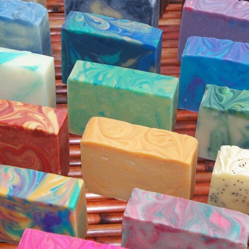 Colorful cold process soap from KBShimmer.