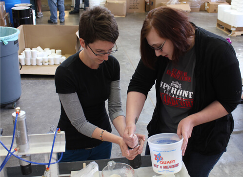 Kat and Rachel Molding Bath Bomb