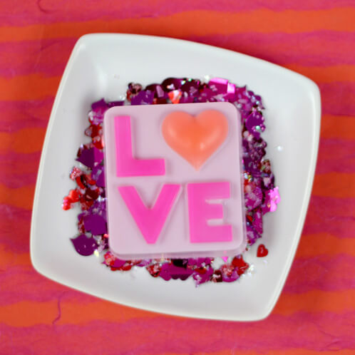 New Valentine's day "love" soap mold from Bramble Berry.