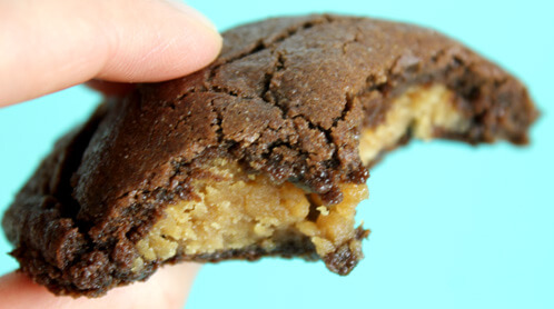 Chocolate and peanut butter cookies.