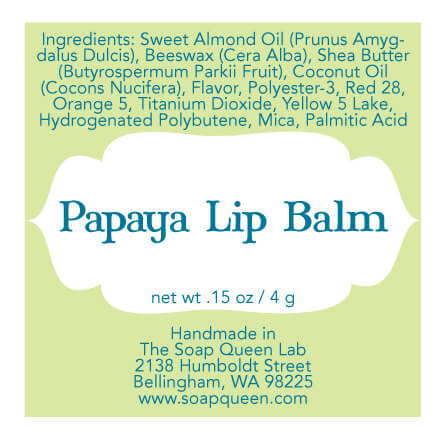 How to Label your lip balm example