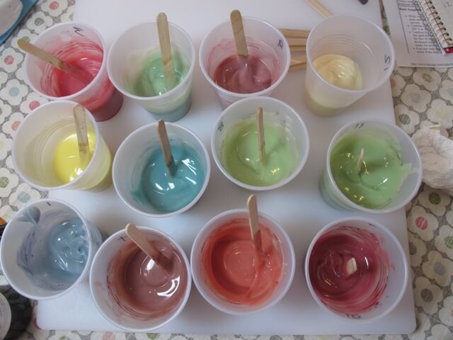 Lab colors in soap