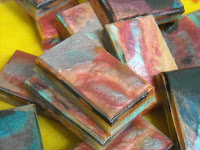Marbled melt and pour soap
