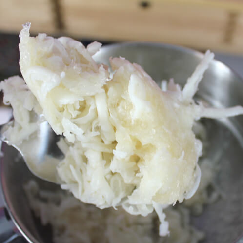 Melting rebatch soap.