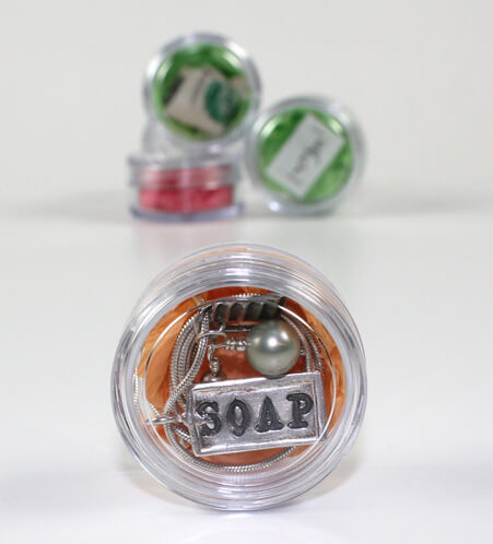Secret Message Soap containers.