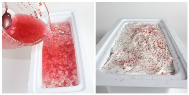 Red and white peppermint soap for Christmas.
