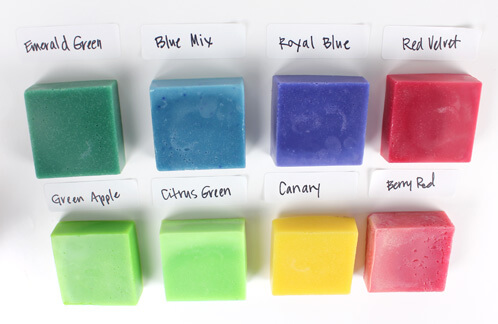 LabColor in cold process soaps.