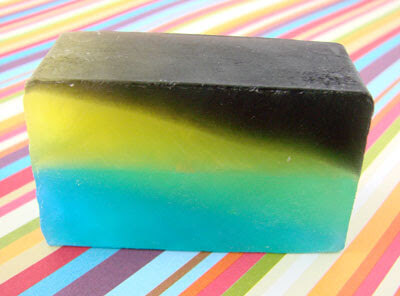 Angle layered soap