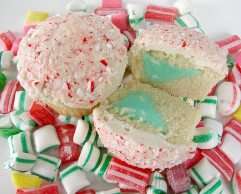 Candy Cane Cupcakes