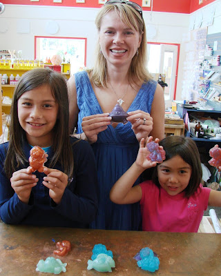 Kids making soap at Otion