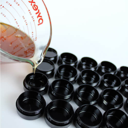 Pouring into Lip Pots Pouring into Lip Pots
