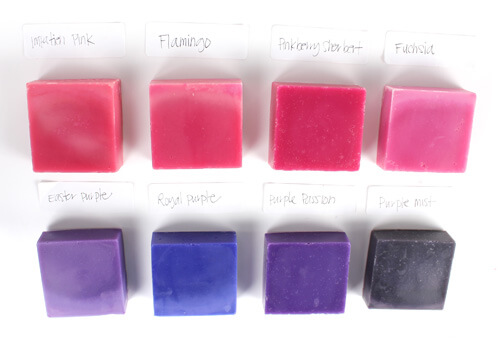 LabColor in cold process soaps.