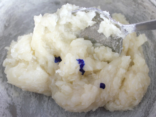 Blue rebatch soap.