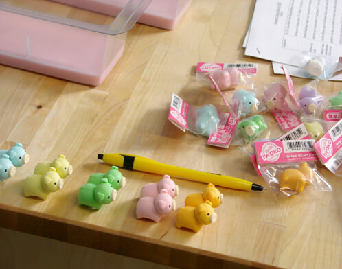 Toy erasers