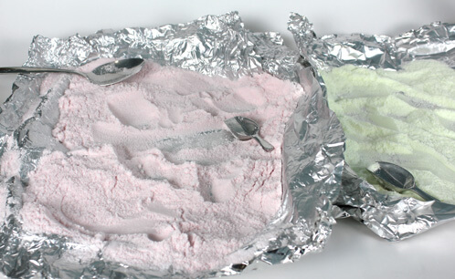 Baked bath salts