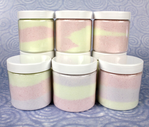 Baked bath salts