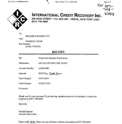 International Credit Recovery scam