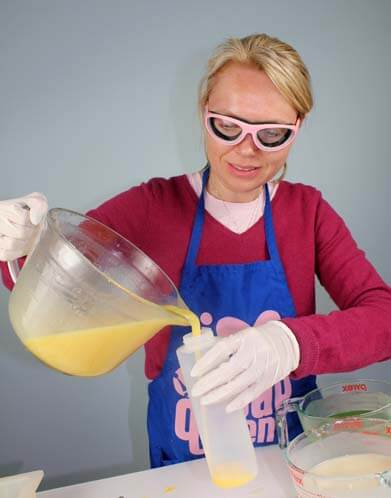 Soap Into Squirt Bottles