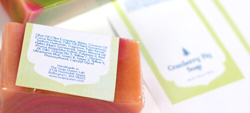How to Label Soap Ingredeint panel detail