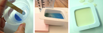 Making painted bicycle soap
