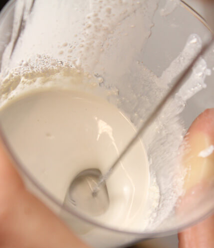 Adding titanium dioxide to soap batter